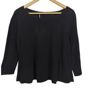 Peruvian Connection Julep Swing Knit Top‎ Black Medium